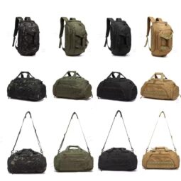 3-in-1 Tactical Gym Backpack with Shoe Compartment for Travel & Sports